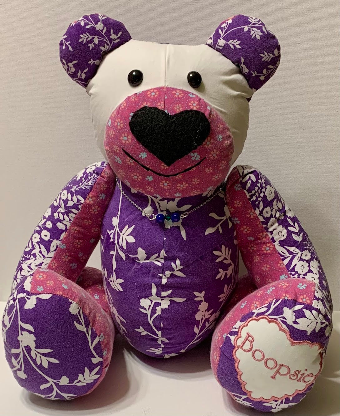 Memory Keepsake Bear with 2 Small Patches