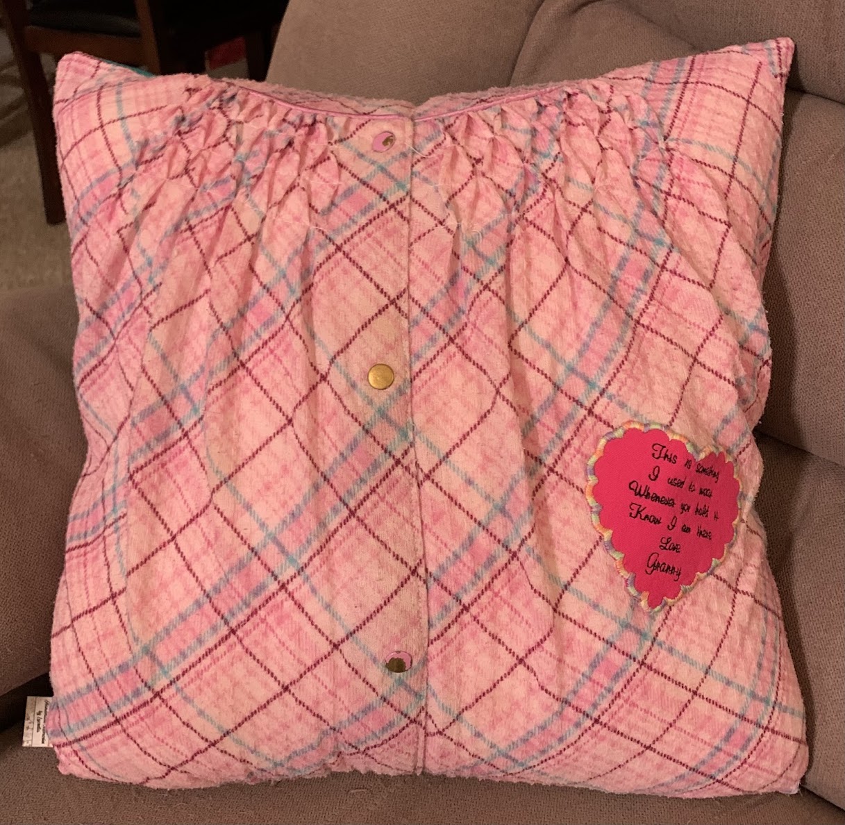 Memory Keepsake Pillow with Small Patch