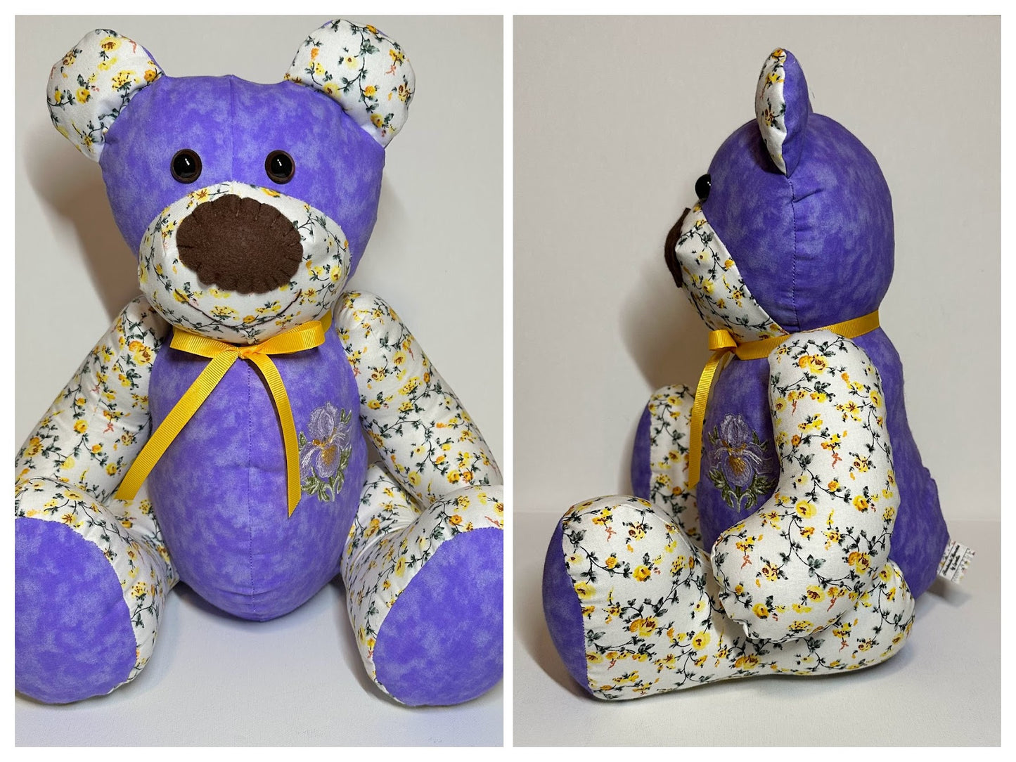 Memory Keepsake Bear with 2 Small Patches