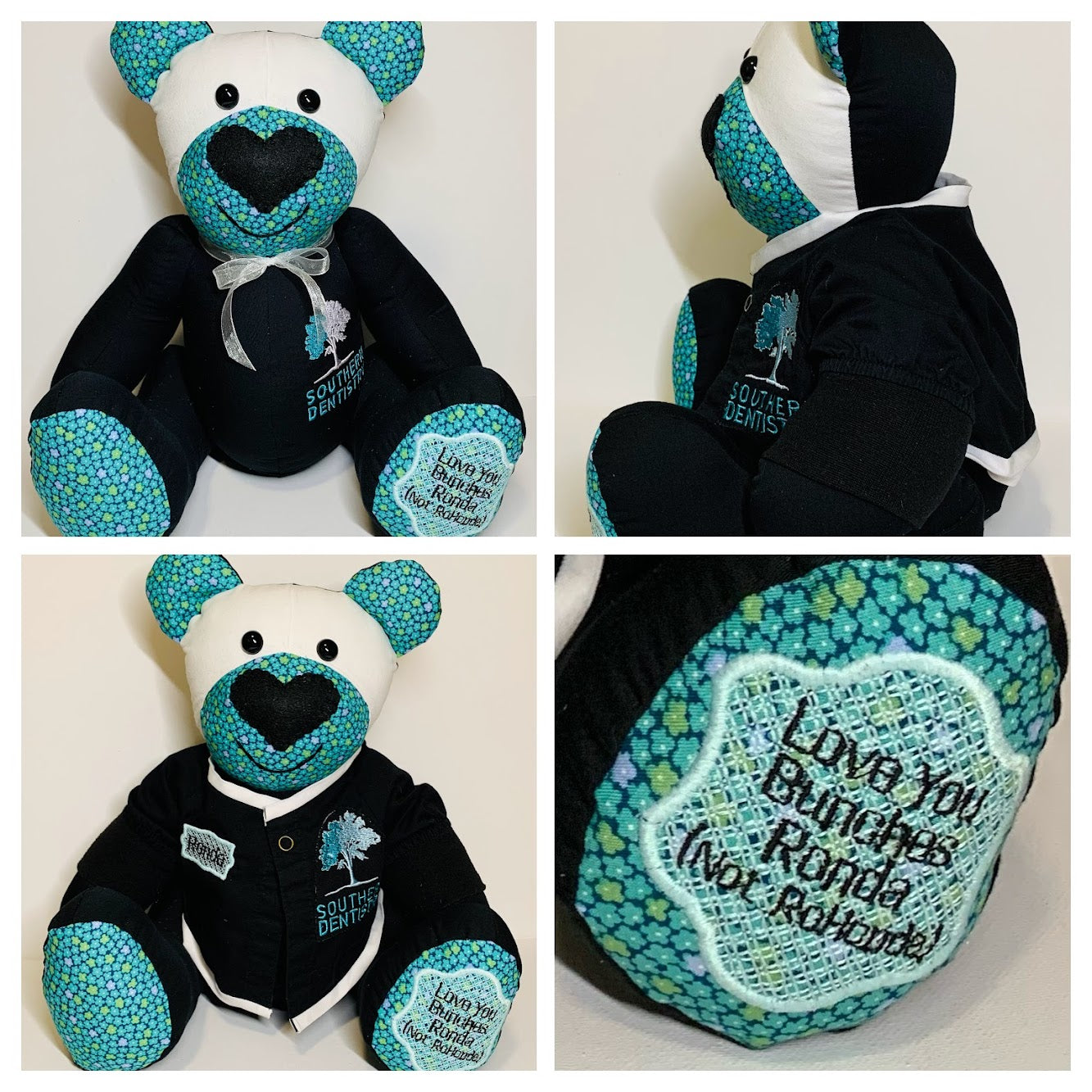 Memory Keepsake Bear with 2 Small Patches