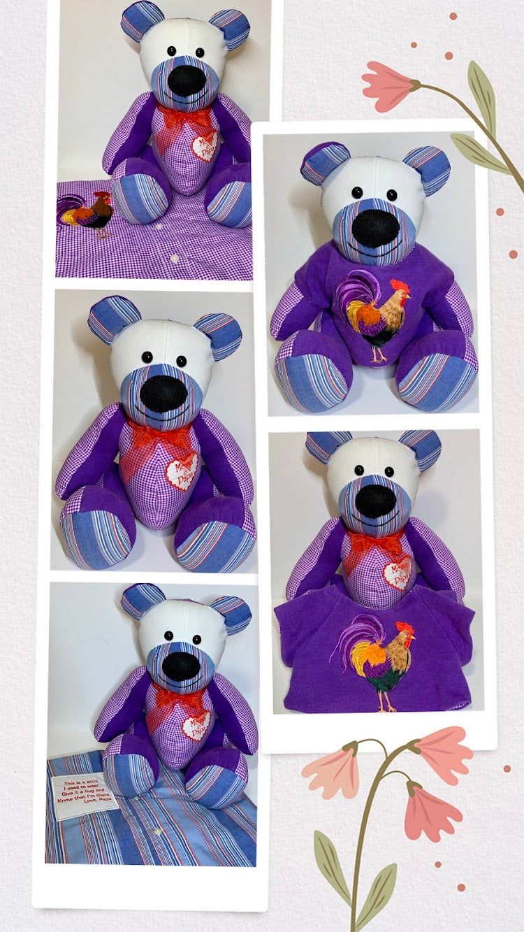 Memory Keepsake Bear with 1 Small Patch