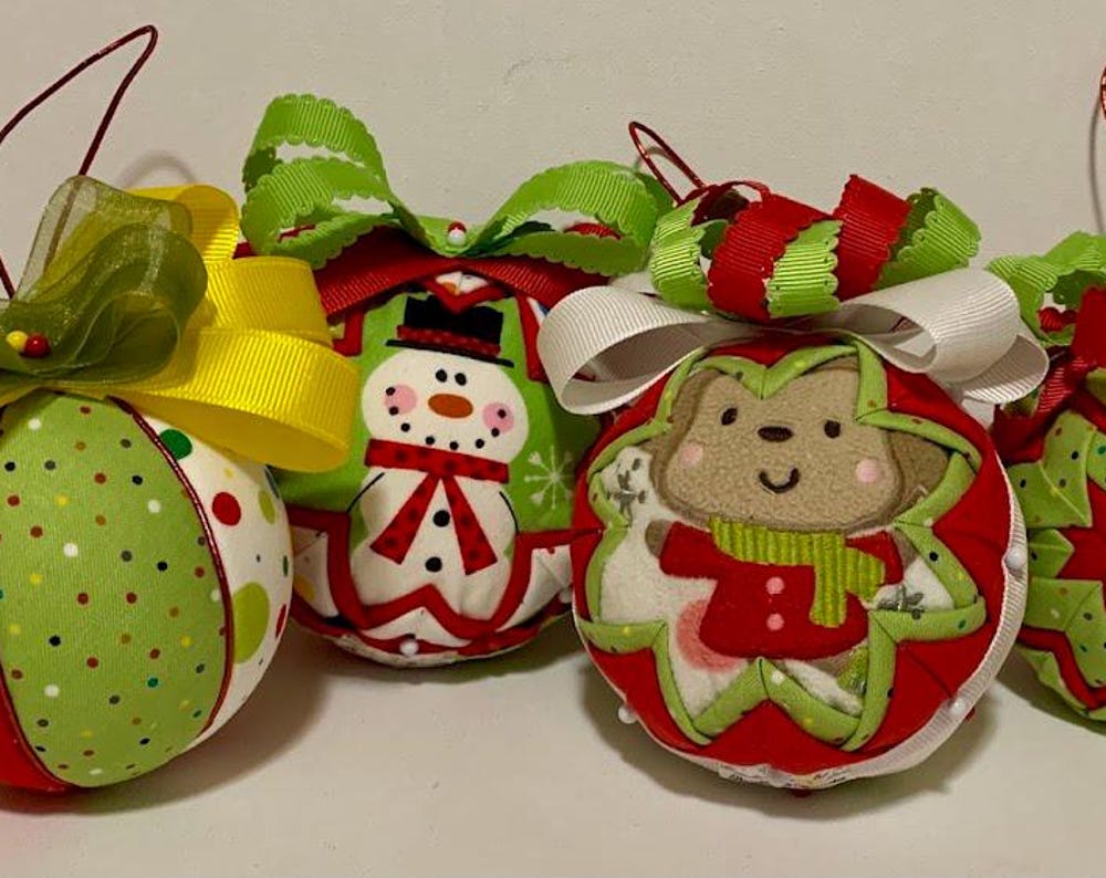 Custom Made Ornaments with Embroidery